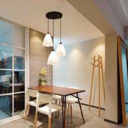 Lámpara colgante clásica tradicional de metal integrada de 3 luces