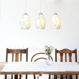 Lámpara colgante de metal integrada, moderna y contemporánea, de 3 luces