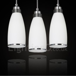 Lámpara colgante de metal integrada, moderna y contemporánea, de 3 luces