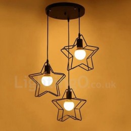 Lámpara colgante integrada contemporánea moderna de 3 luces