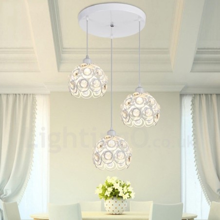 Lámpara colgante integrada Rustic Lodge de 3 luces Lámpara colgante integrada Rustic Lodge de 3 luces