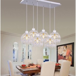 Lámpara colgante integrada Rustic Lodge de 6 luces