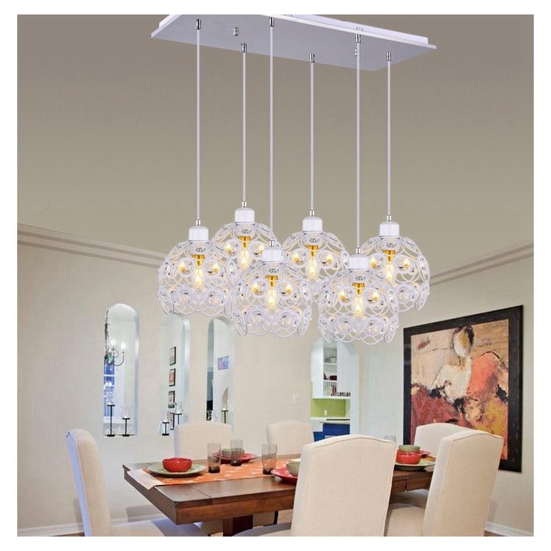Lámpara colgante integrada Rustic Lodge de 6 luces