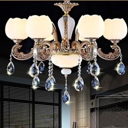 Colgante de cristal de estilo europeo, creativo, estilo coreano-americano, aleación de zinc, luces de jardín