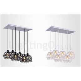 Lámpara colgante integrada Rustic Lodge de 6 luces