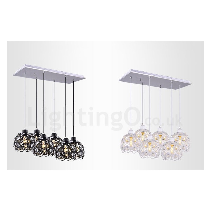 Lámpara colgante integrada Rustic Lodge de 6 luces