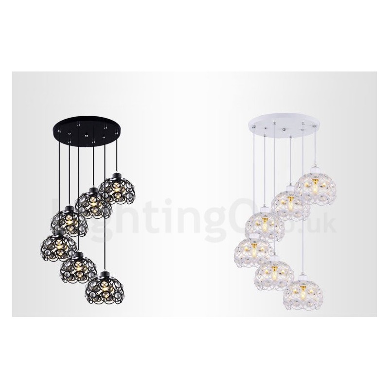 Lámpara colgante integrada Rustic Lodge de 6 luces