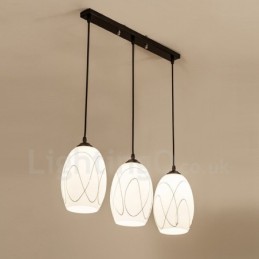 Lámpara colgante de metal integrada Rustic Lodge de 3 luces