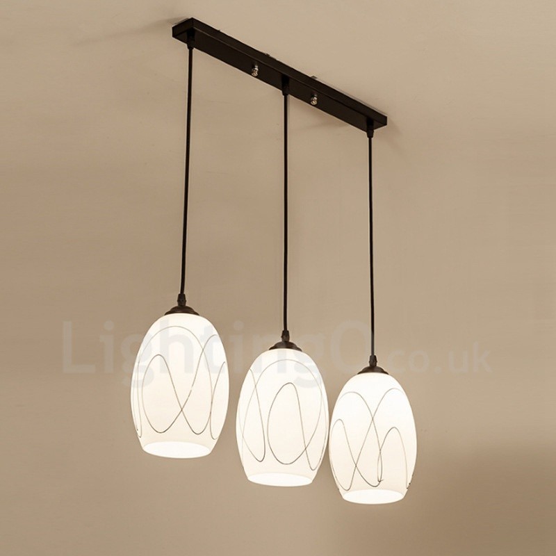 Lámpara colgante de metal integrada Rustic Lodge de 3 luces