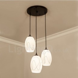 Lámpara colgante de metal integrada Rustic Lodge de 3 luces