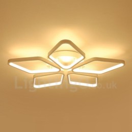 Lámpara empotrada de metal integrada contemporánea moderna de 5 luces