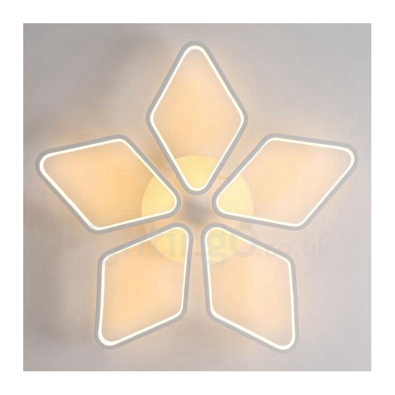 Lámpara empotrada de metal integrada contemporánea moderna de 5 luces