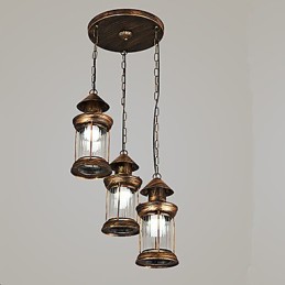 Lámpara colgante de metal estilo retro mini de estilo rústico Lodge