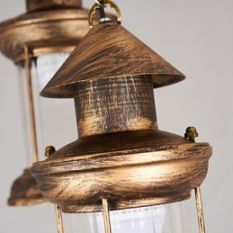 Lámpara colgante de metal estilo retro mini de estilo rústico Lodge