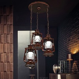 Lámpara colgante de metal estilo retro mini de estilo rústico Lodge