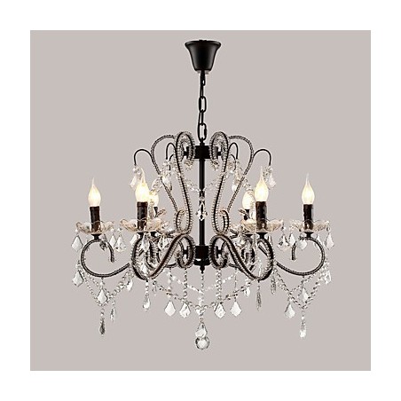 Lámpara de araña de cristal de 6 luces, moderna, contemporánea, tradicional, clásica, rústica, estilo cabaña, vintage, retro. Lámpara de araña de cristal de 6 luces, moderna, contemporánea, tradicional, clásica, rústica, estilo cabaña, vintage, retro.