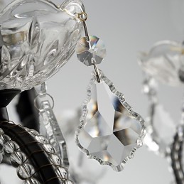Lámpara de araña de cristal de 6 luces, moderna, contemporánea, tradicional, clásica, rústica, estilo cabaña, vintage, retro.