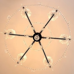 Lámpara de araña de cristal de 6 luces, moderna, contemporánea, tradicional, clásica, rústica, estilo cabaña, vintage, retro.