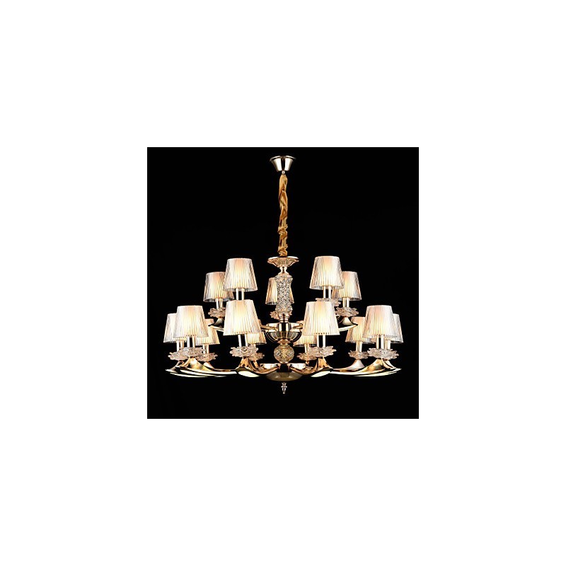 Lámpara colgante de aleación de zinc con cristal, estilo mini, de metal, para interiores y tiendas, 15 bombillas.