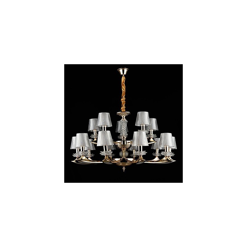 Lámpara colgante de aleación de zinc con cristal, estilo mini, de metal, para interiores y tiendas, 15 bombillas.