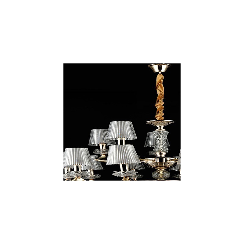 Lámpara colgante de aleación de zinc con cristal, estilo mini, de metal, para interiores y tiendas, 15 bombillas.