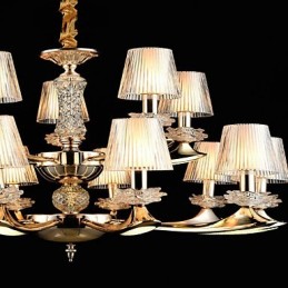 Lámpara colgante de aleación de zinc con cristal, estilo mini, de metal, para interiores y tiendas, 15 bombillas.