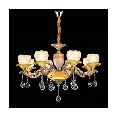Lámpara de araña de metal estilo mini de cristal con 8 bombillas, con una aleación de zinc clásica tradicional. Lámpara de araña de metal estilo mini de cristal con 8 bombillas, con una aleación de zinc clásica tradicional.