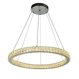 Lámpara colgante de techo con anillo regulable, moderna lámpara de araña para interiores con control remoto