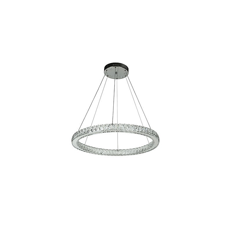 Lámpara colgante de techo con anillo regulable, moderna lámpara de araña para interiores con control remoto
