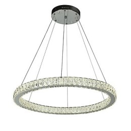 Lámpara colgante de techo con anillo regulable, moderna lámpara de araña para interiores con control remoto