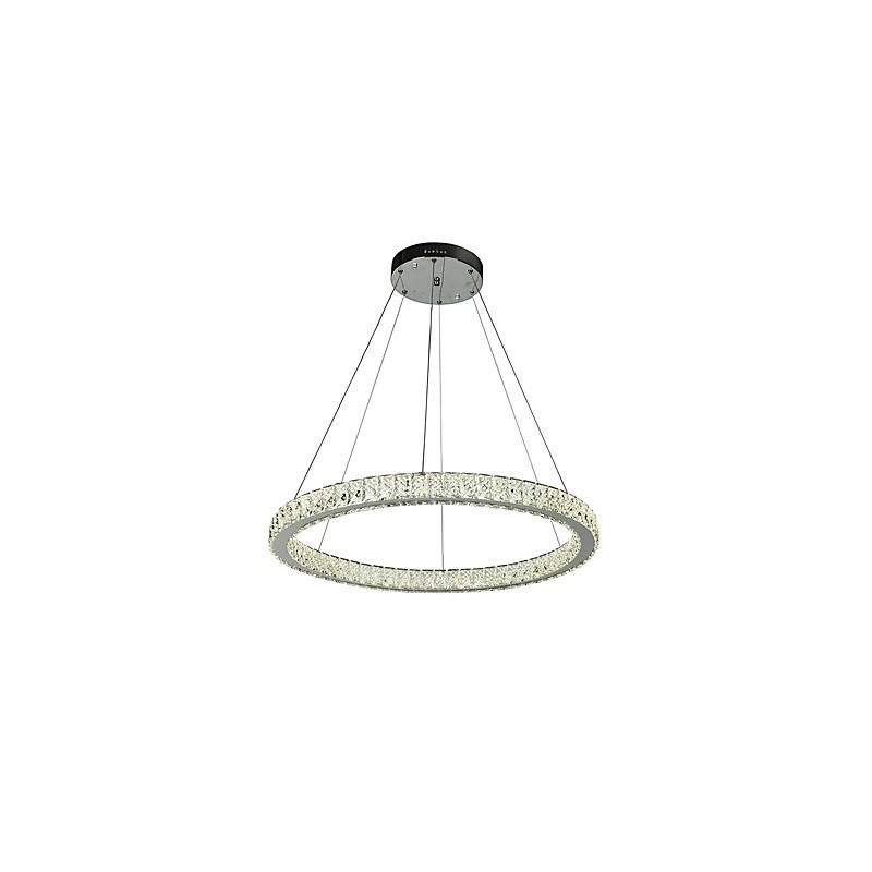 Lámpara colgante de techo con anillo regulable, moderna lámpara de araña para interiores con control remoto