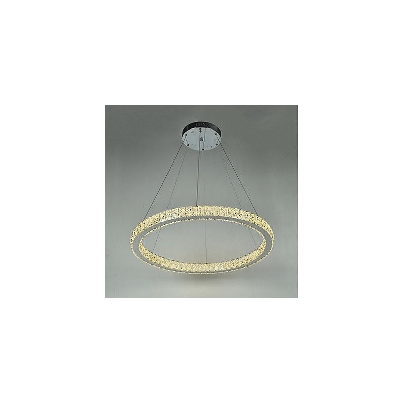 Lámpara colgante de techo con anillo regulable, moderna lámpara de araña para interiores con control remoto