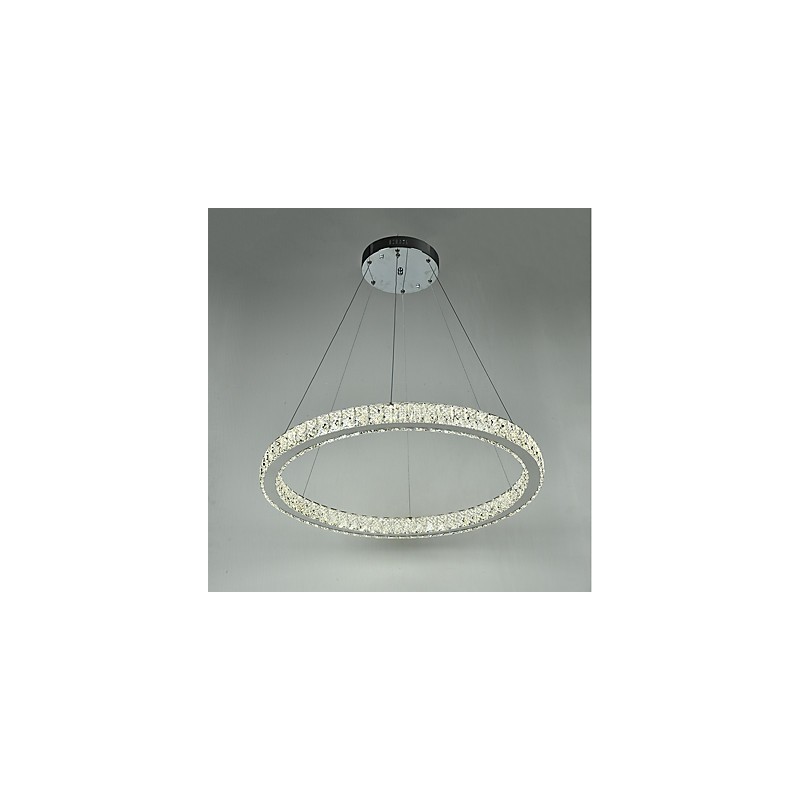 Lámpara colgante de techo con anillo regulable, moderna lámpara de araña para interiores con control remoto