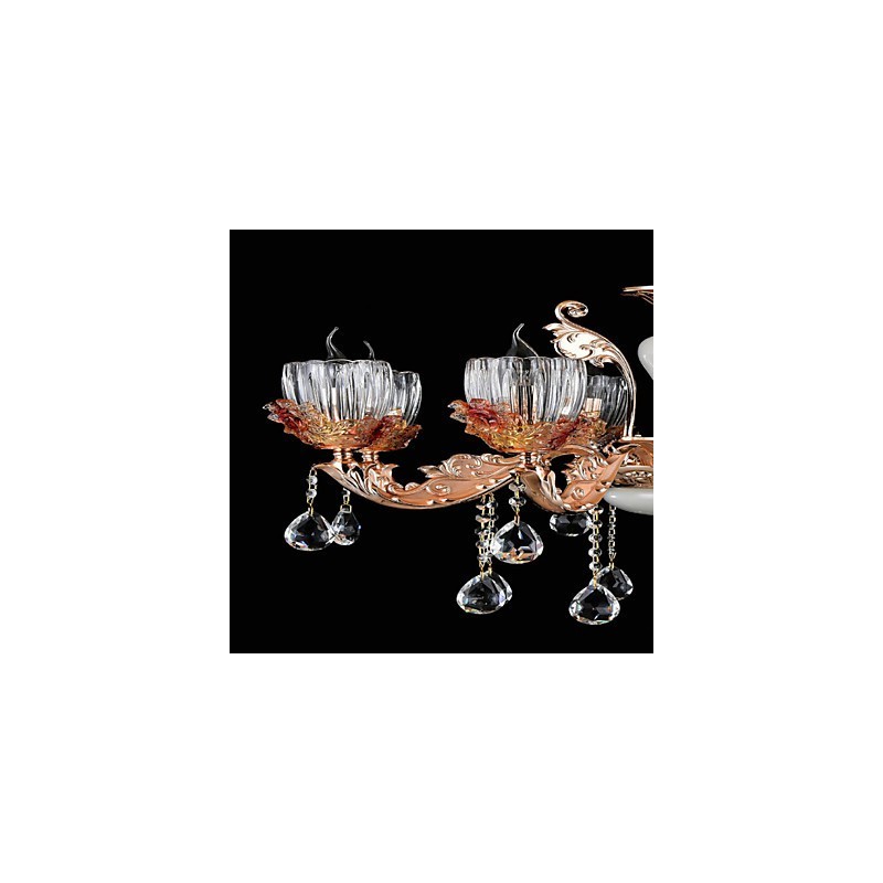 Lámpara colgante de metal estilo mini de cristal, moderna, contemporánea, tradicional, clásica, de aleación de zinc.