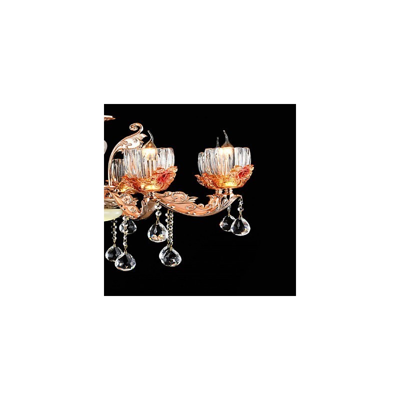 Lámpara colgante de metal estilo mini de cristal, moderna, contemporánea, tradicional, clásica, de aleación de zinc.