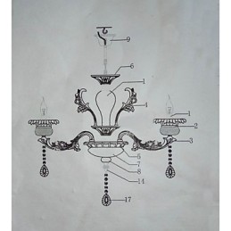 Lámpara colgante de metal con diseño retro cromado para diseñadores