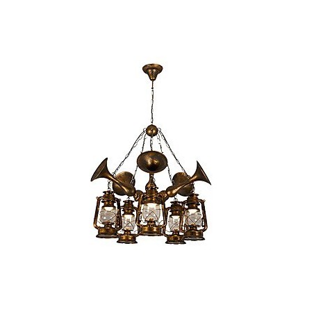 Lámpara de araña de metal con diseño de globo terráqueo estilo rústico vintage retro para diseñadores de estilo mini