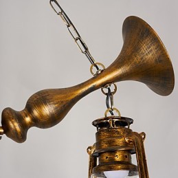 Lámpara de araña de metal con diseño de globo terráqueo estilo rústico vintage retro para diseñadores de estilo mini