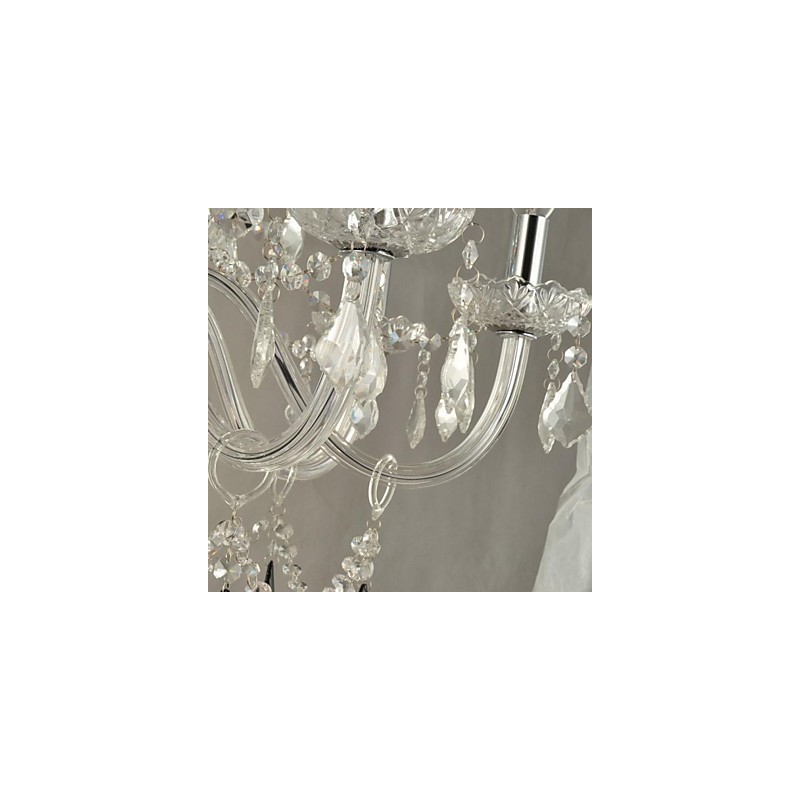 Lámpara de araña de cristal moderna y contemporánea con otras características