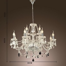 Lámpara de araña de cristal moderna y contemporánea con otras características