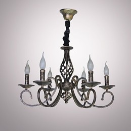 Lámpara retro sencilla de color cobre, lámpara de vela