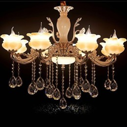 Lámpara colgante de cristal de jade