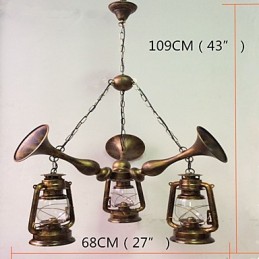 Lámpara de araña de metal con diseño de globo terráqueo estilo rústico vintage retro para diseñadores de estilo mini