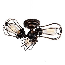 Lámpara de araña de metal con diseño de estilo mini, con pintura retro