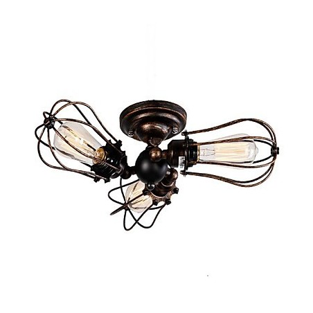 Lámpara de araña de metal con diseño de estilo mini, con pintura retro