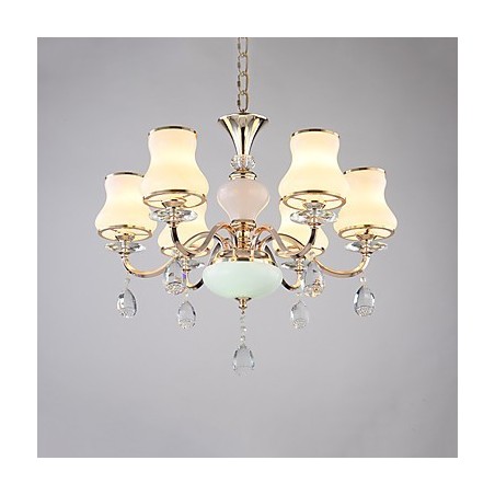 Lámpara de araña moderna contemporánea galvanizada con característica de metal de cristal Lámpara de araña moderna contemporánea galvanizada con característica de metal de cristal