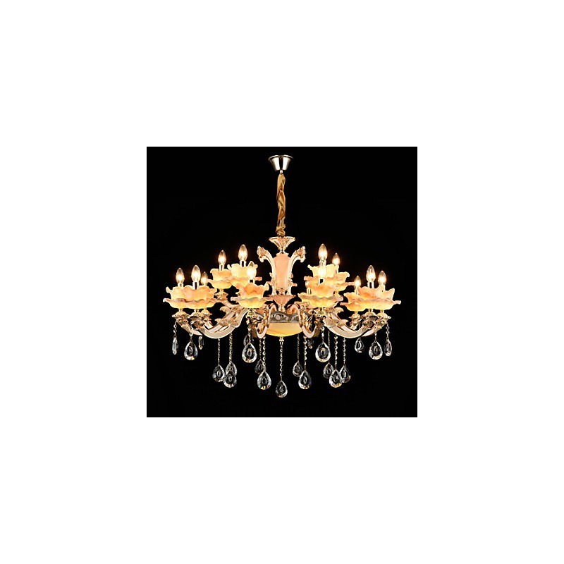 Lámpara colgante de aleación de zinc con cristal, estilo mini, de metal, para interiores y tiendas, 15 bombillas.