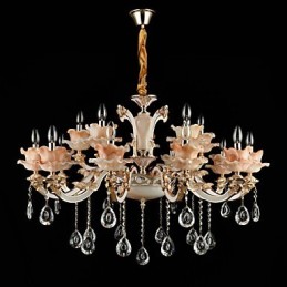 Lámpara colgante de aleación de zinc con cristal, estilo mini, de metal, para interiores y tiendas, 15 bombillas.