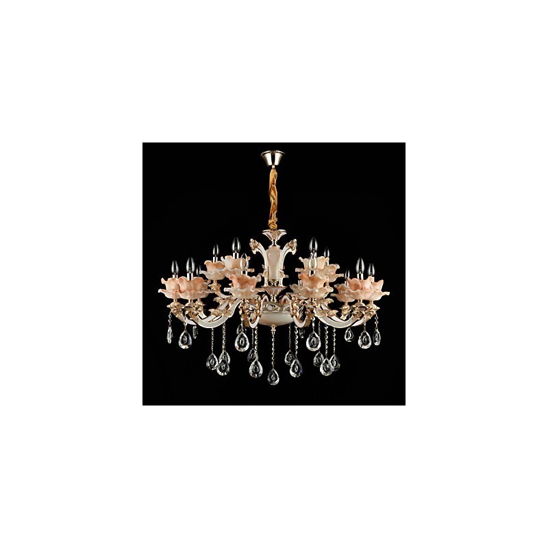Lámpara colgante de aleación de zinc con cristal, estilo mini, de metal, para interiores y tiendas, 15 bombillas.