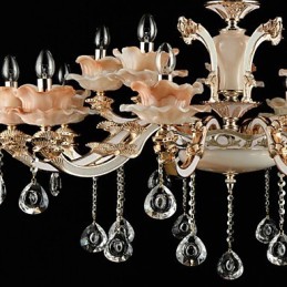 Lámpara colgante de aleación de zinc con cristal, estilo mini, de metal, para interiores y tiendas, 15 bombillas.